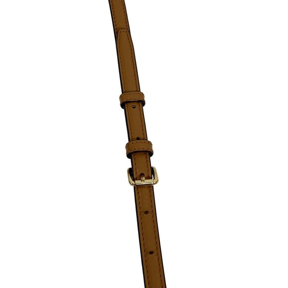 Michael Kors Leather Buckle Replacement Shoulder Strap ONLY Gold Tone Adjustable - Picture 6 of 6